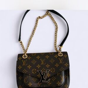 Louis Vuitton Brown and Gold Monogram Shoulder Bag